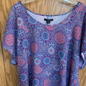 Size 1X Toxika Multicolor Pullover Top